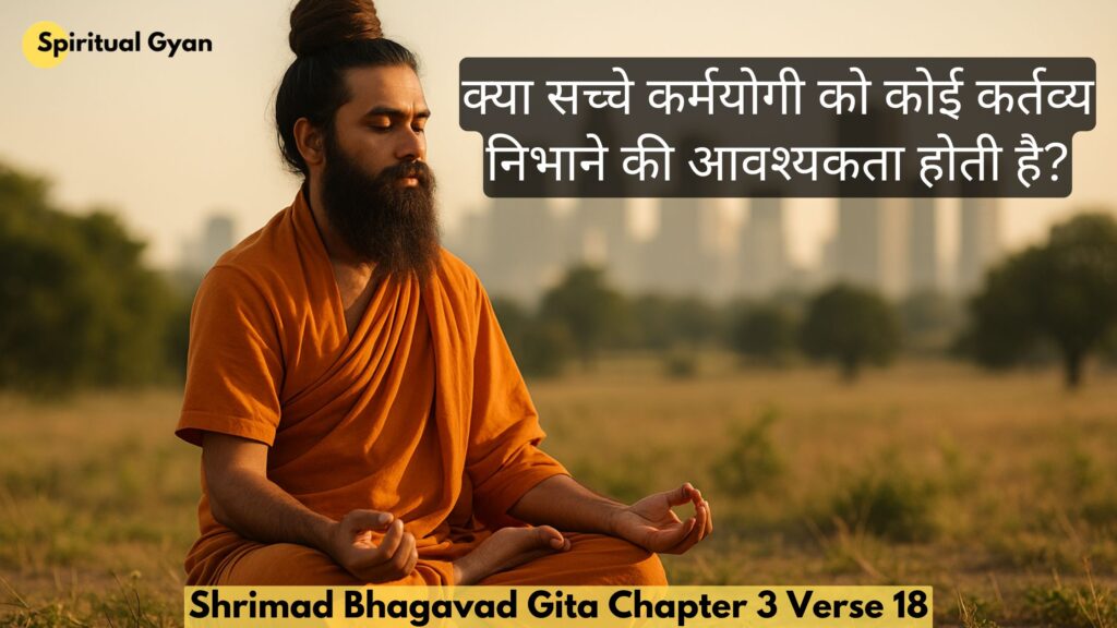 क्या सच्चे कर्मयोगी को कोई कर्तव्य निभाने की आवश्यकता होती है?