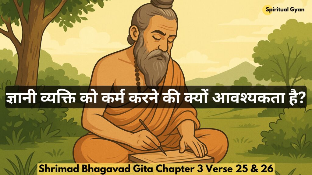 ज्ञानी व्यक्ति को कर्म करने की क्यों आवश्यकता है?
