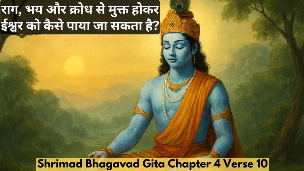 राग भय और क्रोध से मुक्त होकर ईश्वर को कैसे पाया जा सकता है?