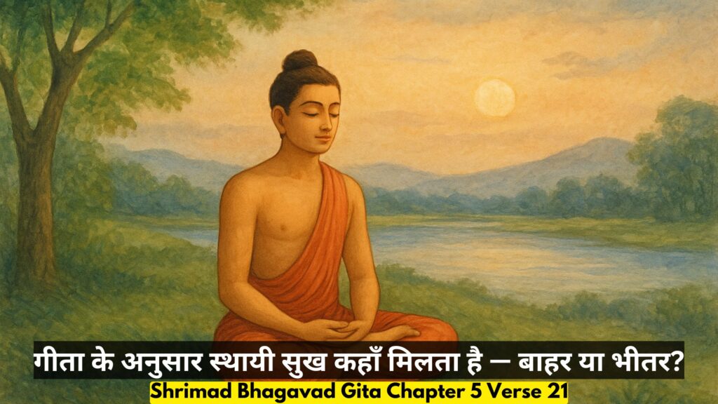 गीता के अनुसार स्थायी सुख कहाँ मिलता है - बाहर या भीतर?