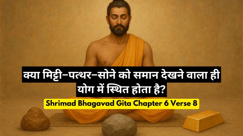 क्या मिट्टी–पत्थर–सोने को समान देखने वाला ही योग में स्थित होता है?