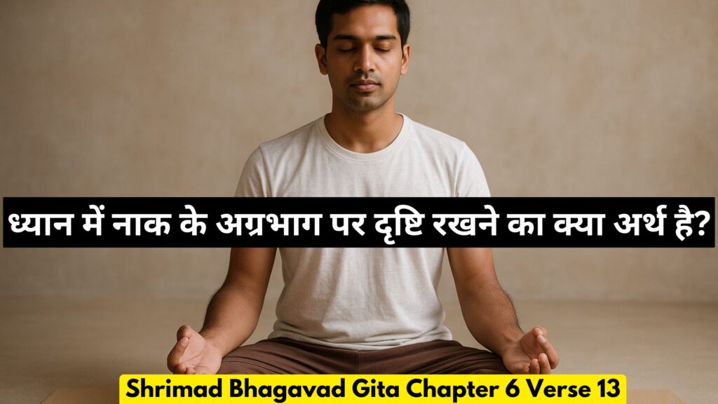 ध्यान में नाक के अग्रभाग पर दृष्टि रखने का क्या अर्थ है?