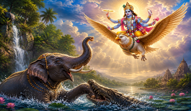 Gajendra Moksha Stotra in hindi with meaning