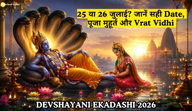 कब है, 25 या 26 जुलाई? जानें सही Date, पूजा मुहूर्त, व्रत विधि, पारण समय, चातुर्मास का महत्व और भगवान विष्णु की पूजा का शुभ फल।